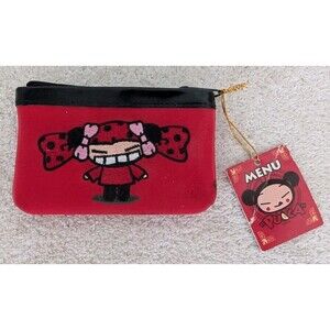 Vintage Pucca Menu Mini Wallet Coin Purse Red NWT